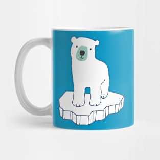 Cute Polar Bear floating on an iceberg - by Cecca Designs Mug